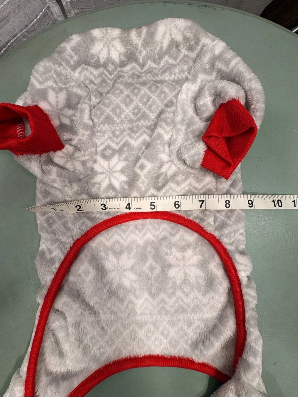 Small Dog Christmas Pajamas Gray Snowflake Fleece One Piece Holiday XS S Pet